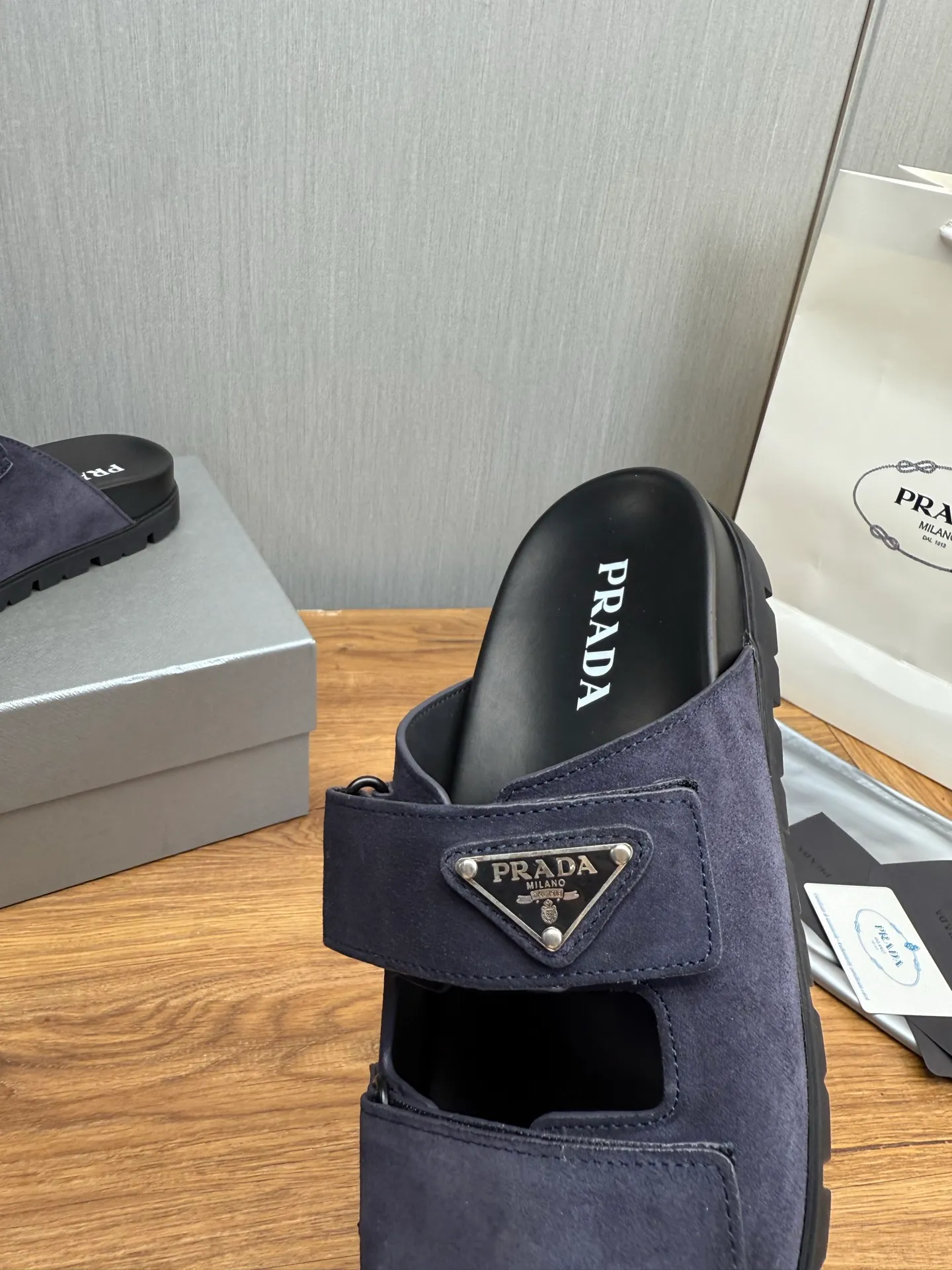 Men's shoes 💰440💰 ＰＲＡＤＡPrada - popular men's slippers hot sale 🔥 🩴Official website one to one production 38-45 sizes 45 46 🉑️Customized!